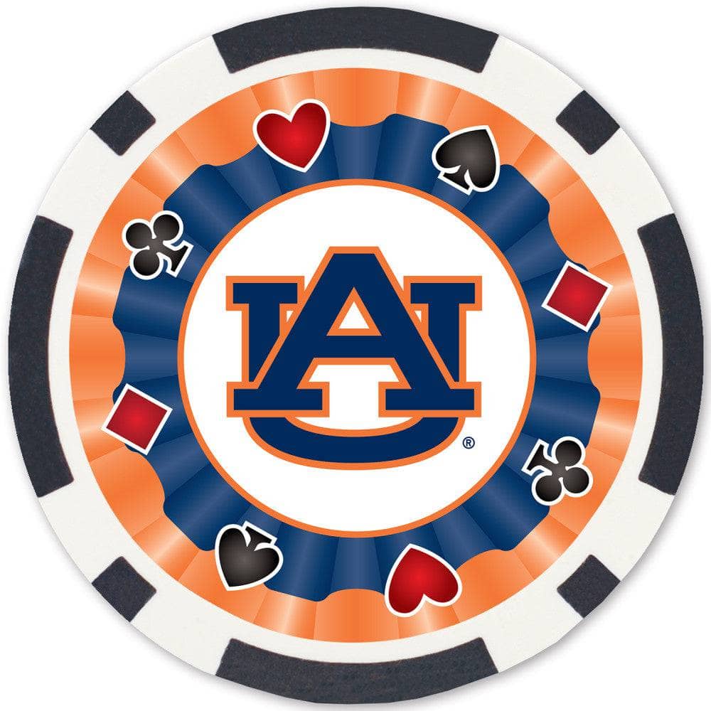 Auburn Tigers 100 Piece Poker Chips (ONLINE ORDER ONLY)