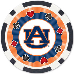 Auburn Tigers 100 Piece Poker Chips (ONLINE ORDER ONLY)