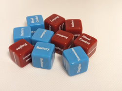 Mechanics Dice d6 | What's Wrong with Your Car Dice 6-Sided 16mm Diagnostic Dice (Online Only)