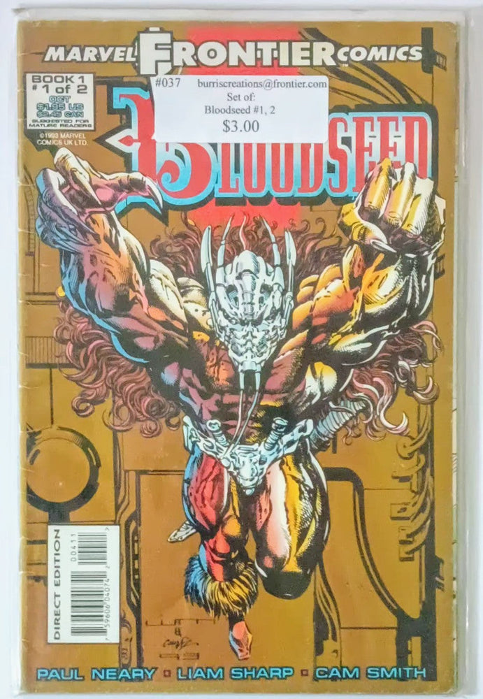 Comic Book Set: Bloodseed #1, 2, Marvel Comics (ONLINE ORDER ONLY)
