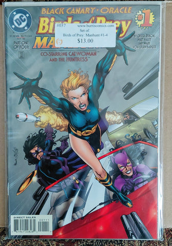 Comic Book Set: Birds Of Prey: Manhunt #1-4, DC Comics (ONLINE ORDER ONLY)