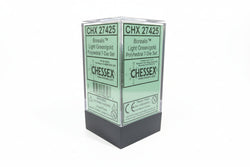 Chessex Borealis Light Green/Gold 7-Die Set –  Polyhedral Dice (OOP Non-Luminary, Rare)