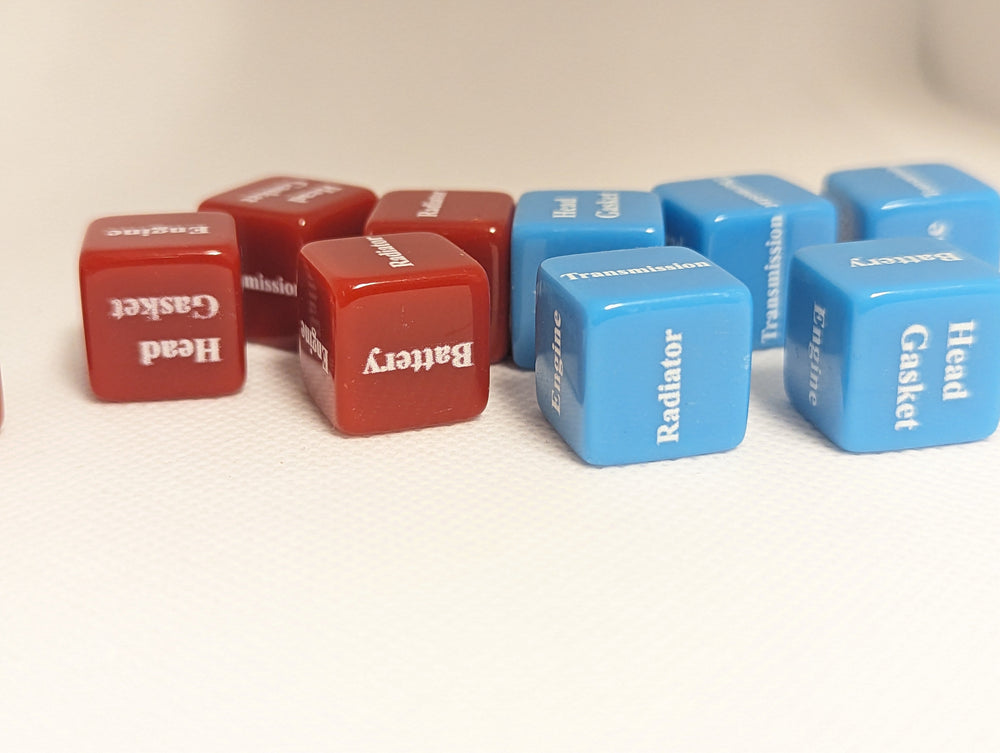 Mechanics Dice d6 | What's Wrong with Your Car Dice 6-Sided 16mm Diagnostic Dice (Online Only)