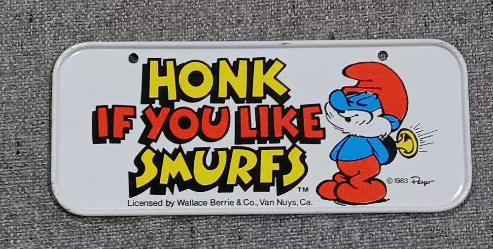 Smurfs Bicycle License Plate (ONLINE ORDER ONLY)