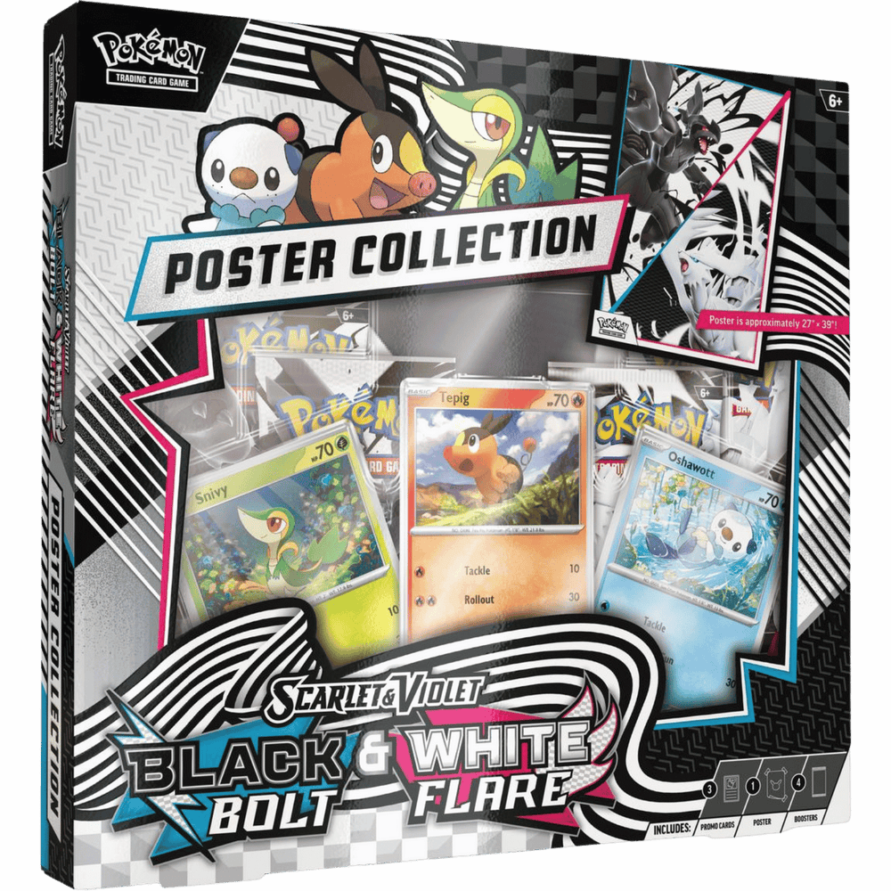 Black Bolt/White Flare poster Collection | Pokemon | New (ONLINE ORDER ONLY)