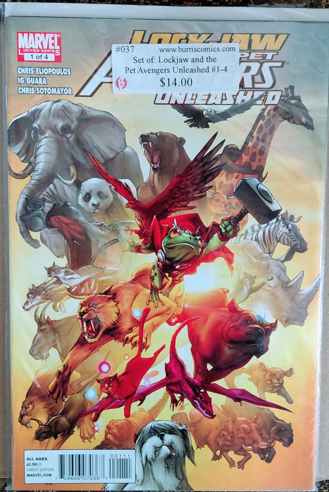 Comic Book Set: Lockjaw and the Pet Avengers Unleashed #1-4, Marvel Comics (ONLINE ORDER ONLY)