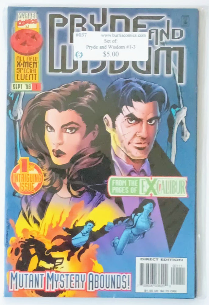 Comic Book Set: Pryde And Wisdom #1-3, Marvel Comics (ONLINE ORDER ONLY)