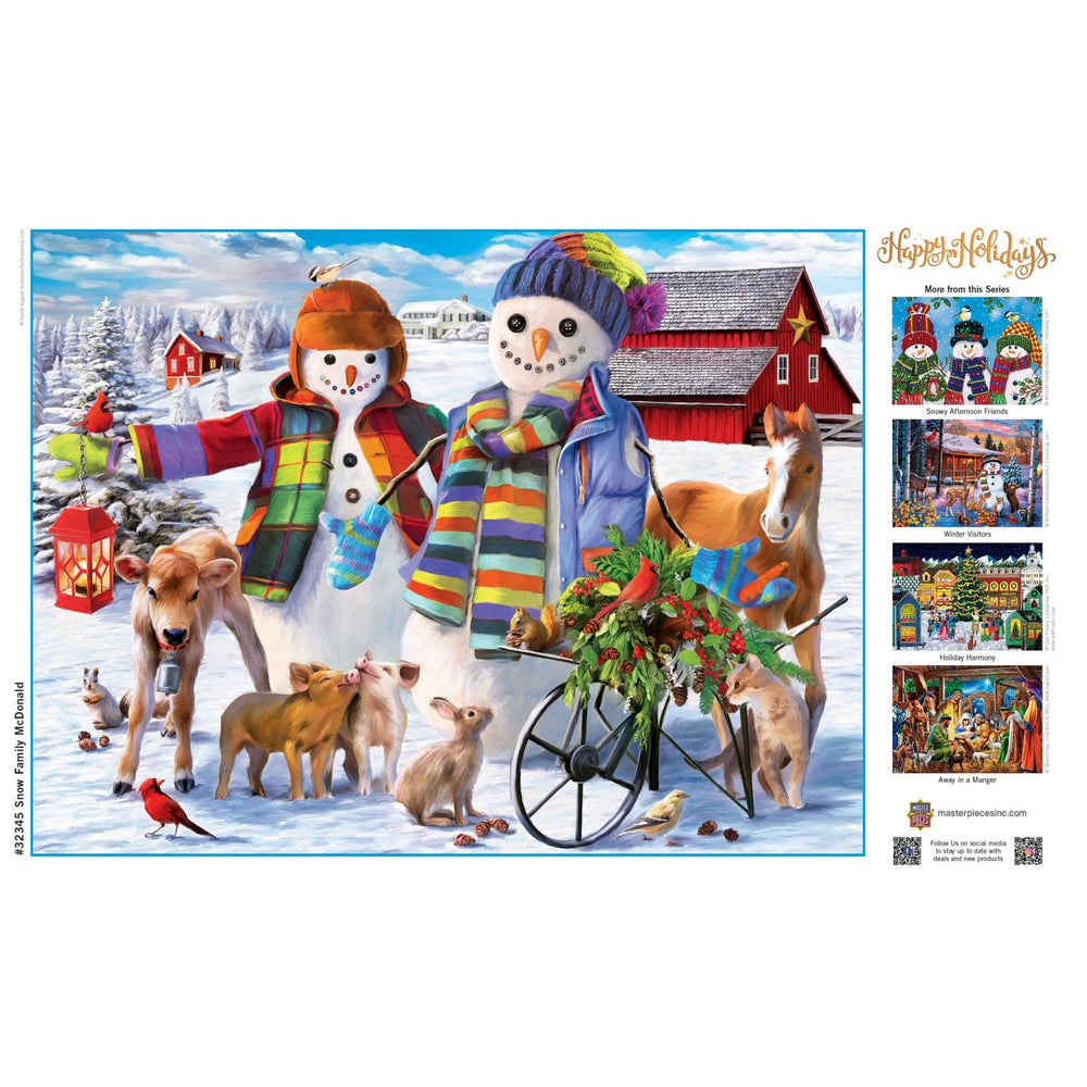 Happy Holidays - Snow Family McDonald 300 Piece EZ Grip Jigsaw Puzzle (ONLINE ORDER ONLY)