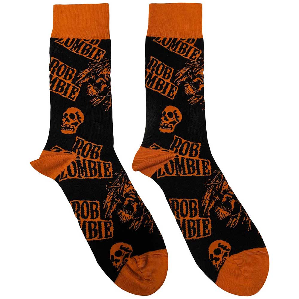 Skull Face Orange [Socks] (ONLINE ORDER ONLY)