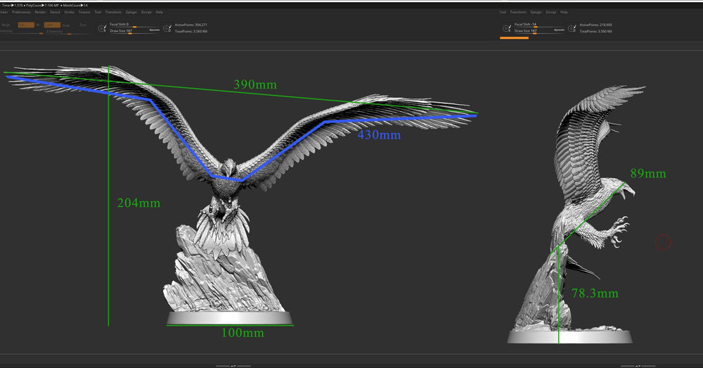 3D Printed Sordane Publishing Monstrous Roc 28 32mm D&D (Online Only)