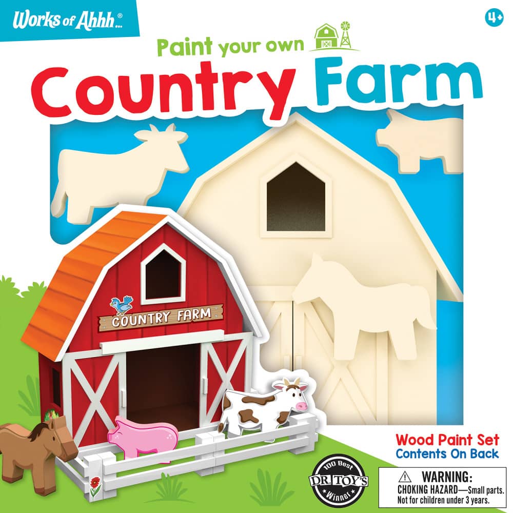 Country Farm Wood Wood Craft & Paint Kit