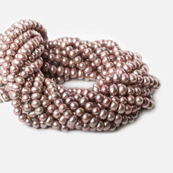 Rose Pink Off Round Large Hole Freshwater Pearls, 15 inch, 7-8mm diameter, (ONLINE ORDER ONLY)