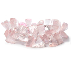 Rose Quartz Beads Concave Faceted Trillion with Pavilion (ONLINE ORDER ONLY)