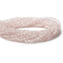3x5-5x3mm Rose Quartz Straight Drilled Faceted Tear Drop Beads 14.5 inch 90 pieces (ONLINE ORDER ONLY)