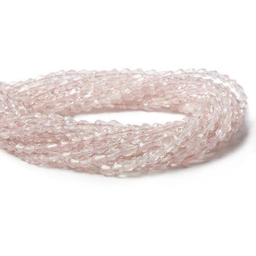 3x5-5x3mm Rose Quartz Straight Drilled Faceted Tear Drop Beads 14.5 inch 90 pieces (ONLINE ORDER ONLY)