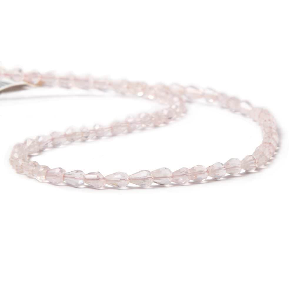 3x5-5x3mm Rose Quartz Straight Drilled Faceted Tear Drop Beads 14.5 inch 90 pieces (ONLINE ORDER ONLY)