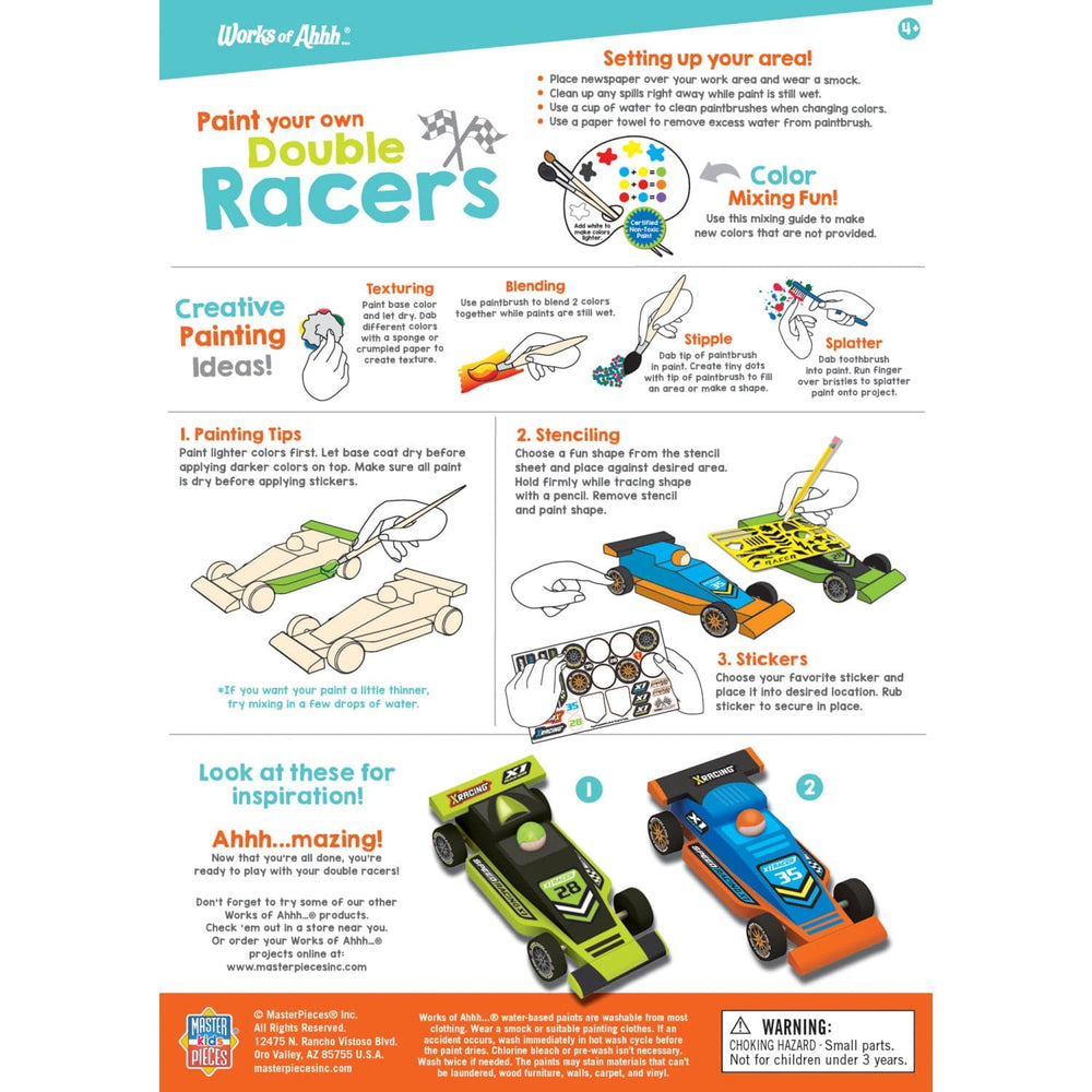 Double Racers Wood Craft & Paint Kit (ONLINE ORDER ONLY)