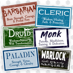 RPG Class Stickers (Vol. 2) (ONLINE ORDER ONLY)