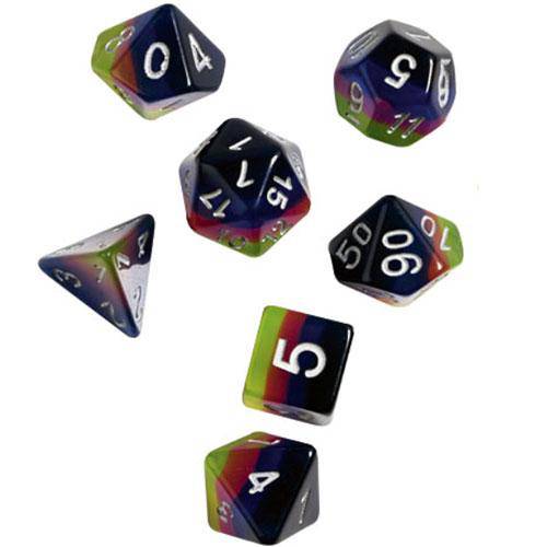 RPG Dice Set (7+1): Pink, Green, Blue (Online Order Only)