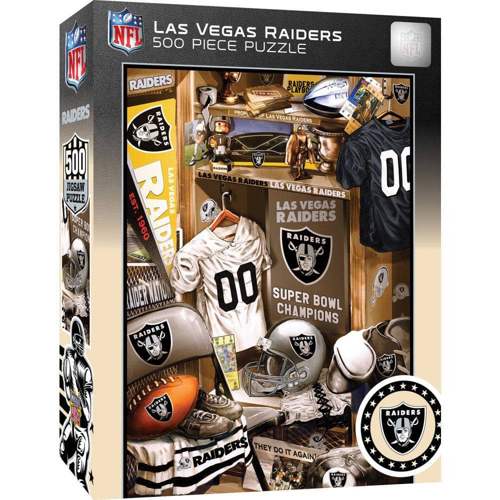 Las Vegas Raiders - Locker Room 500 Piece Jigsaw Puzzle (ONLINE ORDER ONLY)
