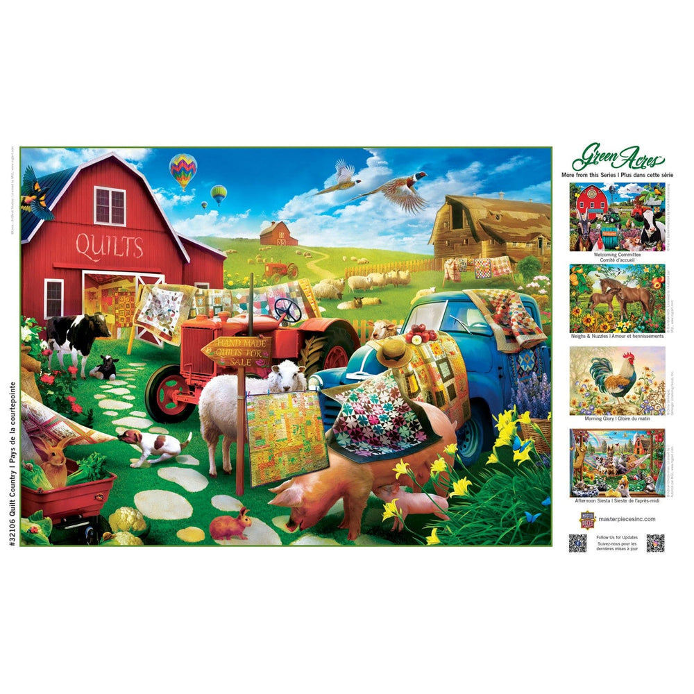 Green Acres - Quilt Country 300 Piece EZ Grip Jigsaw Puzzle (ONLINE ORDER ONLY)