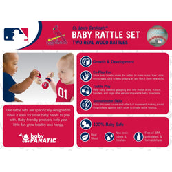 St. Louis Cardinals - Baby Rattles 2-Pack (ONLINE ORDER ONLY)