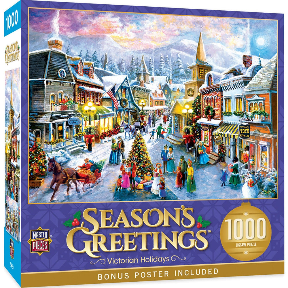 Season's Greetings - Victorian Holidays 1000 Piece Jigsaw Puzzle (ONLINE ORDER ONLY)