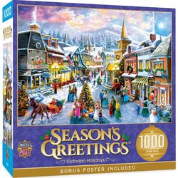 Season's Greetings - Victorian Holidays 1000 Piece Jigsaw Puzzle (ONLINE ORDER ONLY)