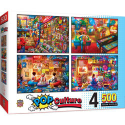 Pop Culture - 500 Piece Jigsaw Puzzles 4 Pack (ONLINE ORDER ONLY)