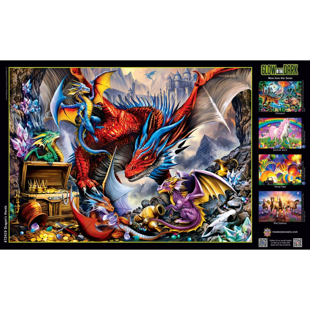 Glow in the Dark - Dragon's Horde 1000 Piece Jigsaw Puzzle (ONLINE ORDER ONLY)