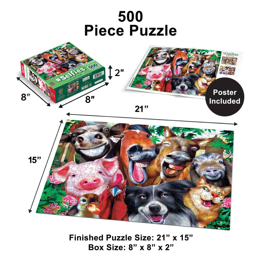 Selfies - Barnyard Grins 500 Piece Jigsaw Puzzle