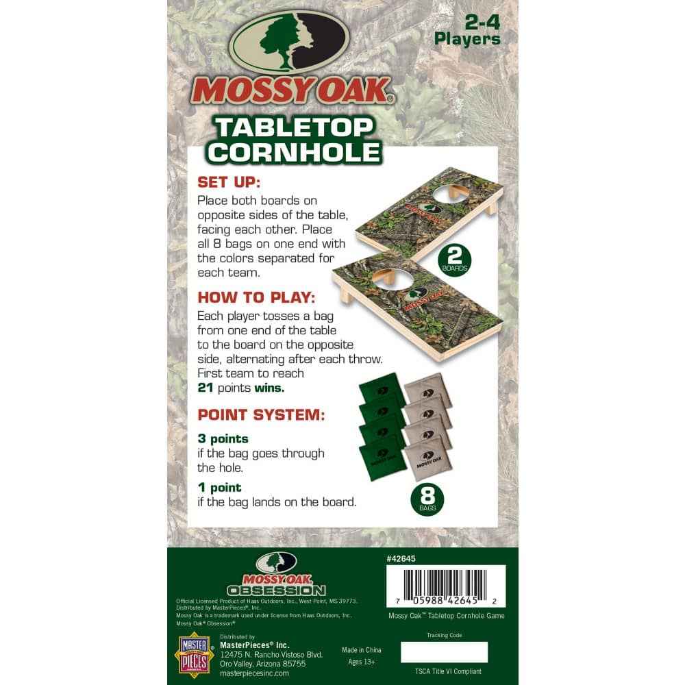 Mossy Oak Tabletop Cornhole Game (ONLINE ORDER ONLY)
