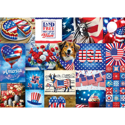 Celebrate America - Red, White, and Blue All Over 1000 Piece Jigsaw Puzzle