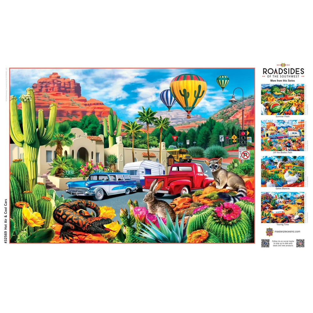 Roadsides of the Southwest - Hot Air & Cool Cars 500 Piece Jigsaw Puzzle (ONLINE ORDER ONLY)
