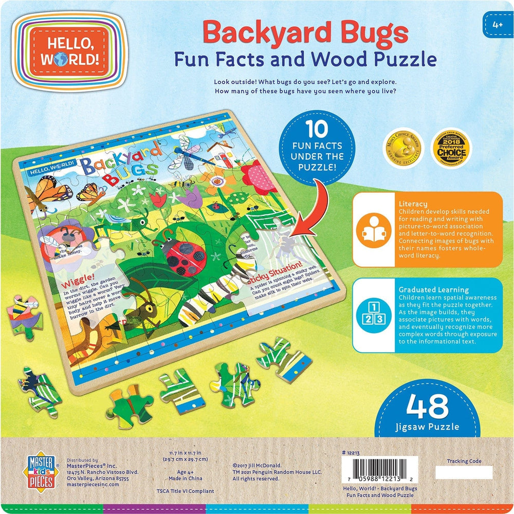 Hello, World! - Backyard Bugs 48 Piece Wood Jigsaw Puzzle (ONLINE ORDER ONLY)