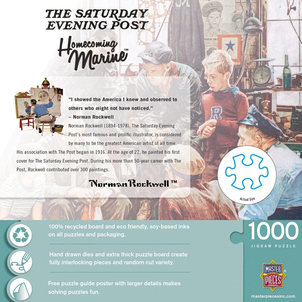 Saturday Evening Post - Homecoming Marine 1000 Piece Jigsaw Puzzle (ONLINE ORDER ONLY)