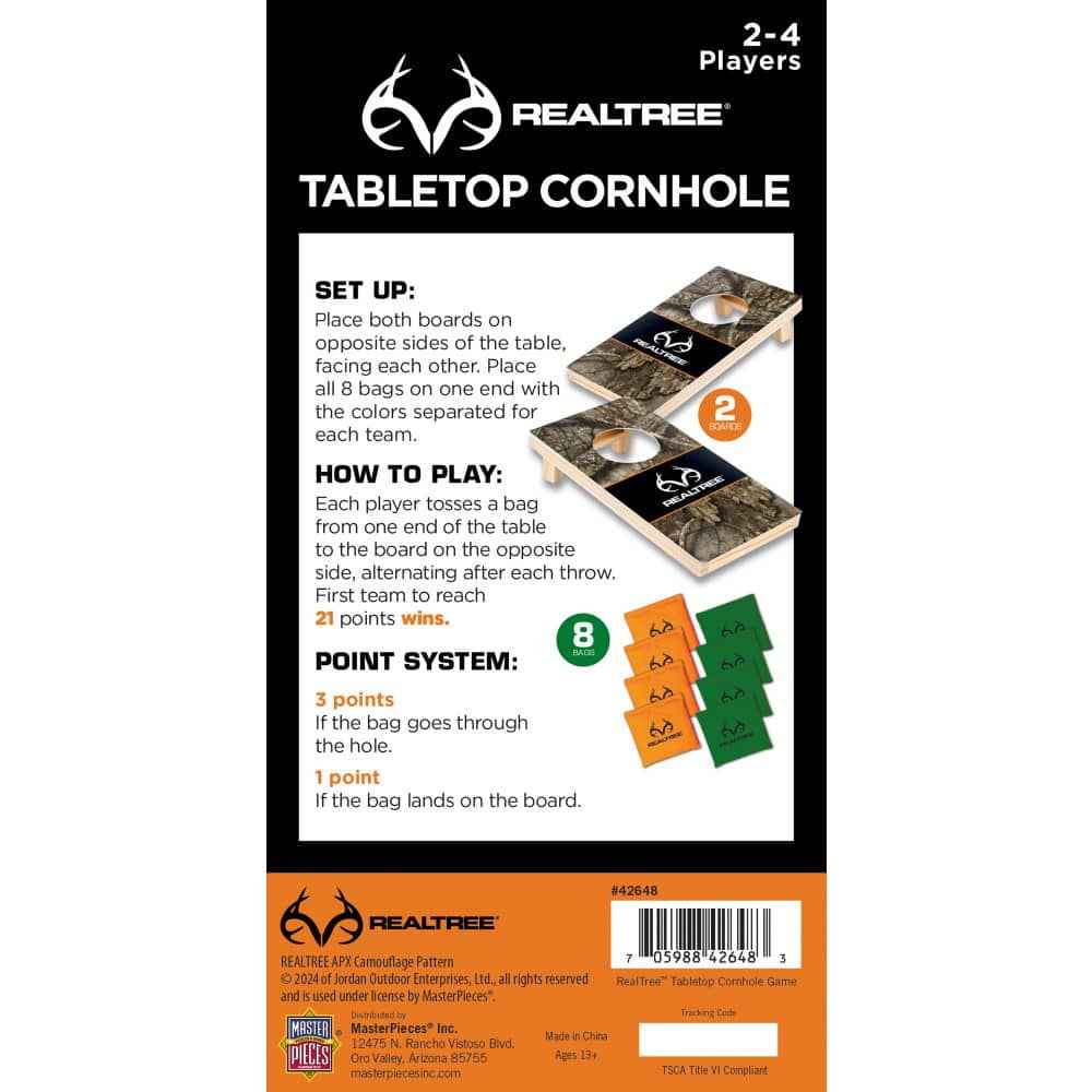 Realtree Tabletop Cornhole Game (ONLINE ORDER ONLY)