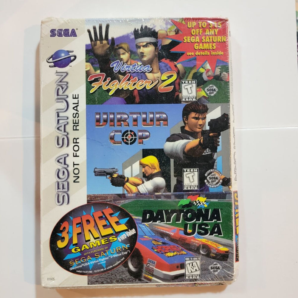Virtua Fighter 2/Virtua Cop/Daytona USA 3 Game Bundle [Not for Resale] (Sega Saturn) (ONLINE ORDER ONLY)