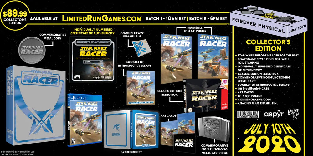Star Wars Episode I Racer Premium Edition Limited Run #350 (Playstation 4) (Online Order Only)