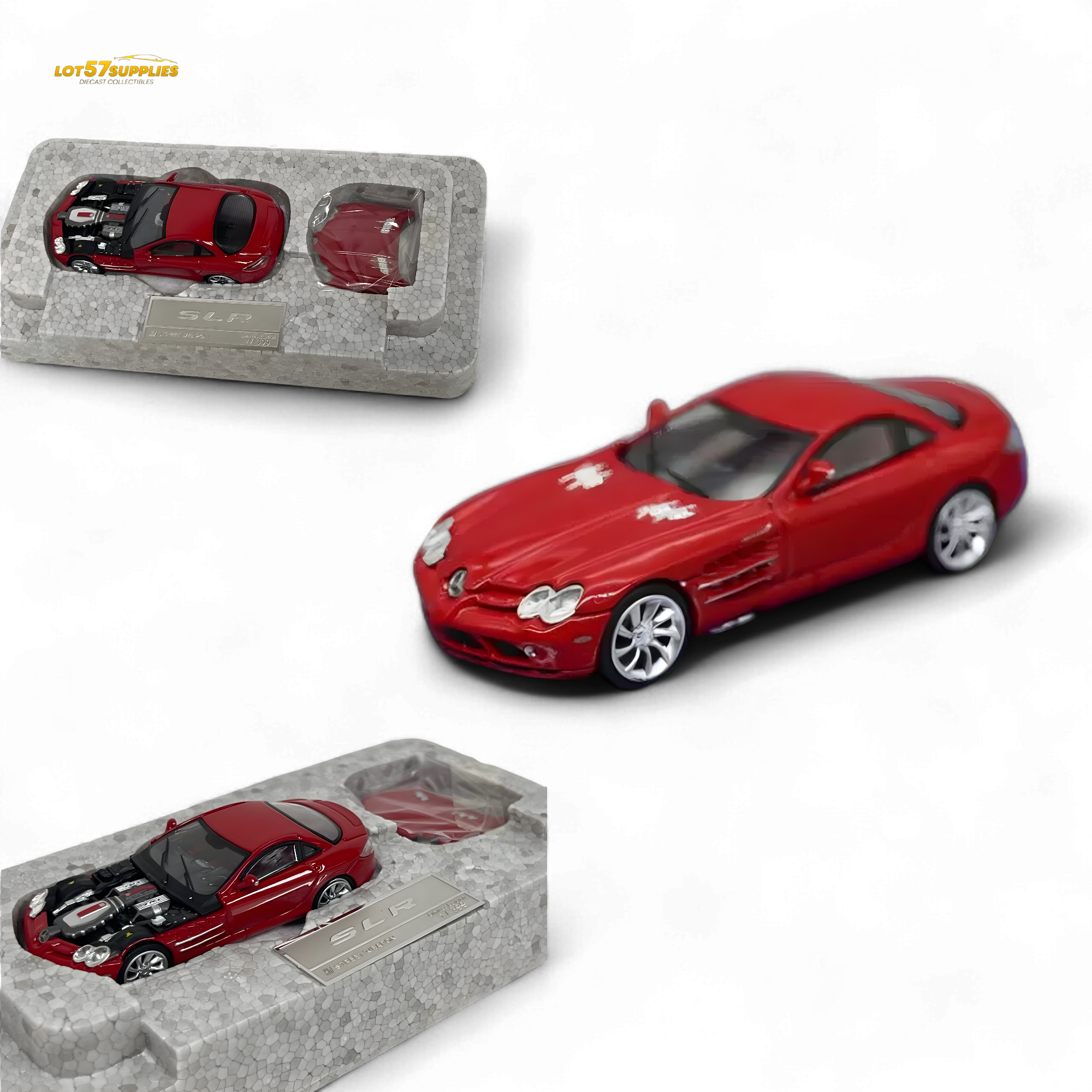 Street Weapon Mercedes Benz McLaren SLR in Red With Detachable Hood 1:64 (ONLINE ORDER ONLY)