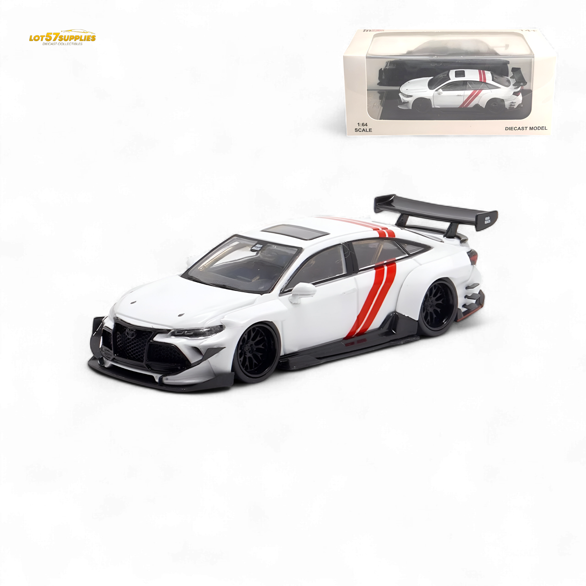 (Pre-Order) LMF Toyota Avalon Modified Concept - White Livery 1:64 (Online Order Only)