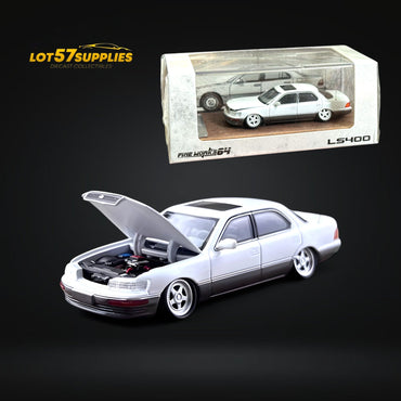 Fine works64 Lexus LS400 - White/Gray Double Stanced 1:64 (ONLINE ORDER ONLY)