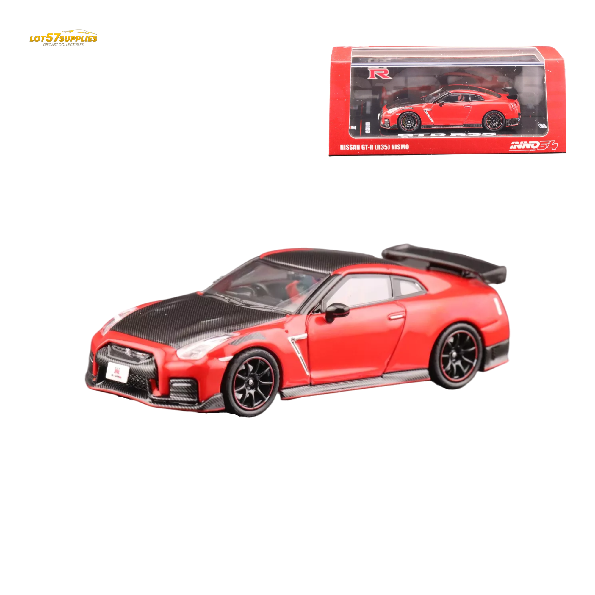 Inno64 NISSAN GT-R (R35) NISMO Red 1:64 (ONLINE ORDER ONLY)