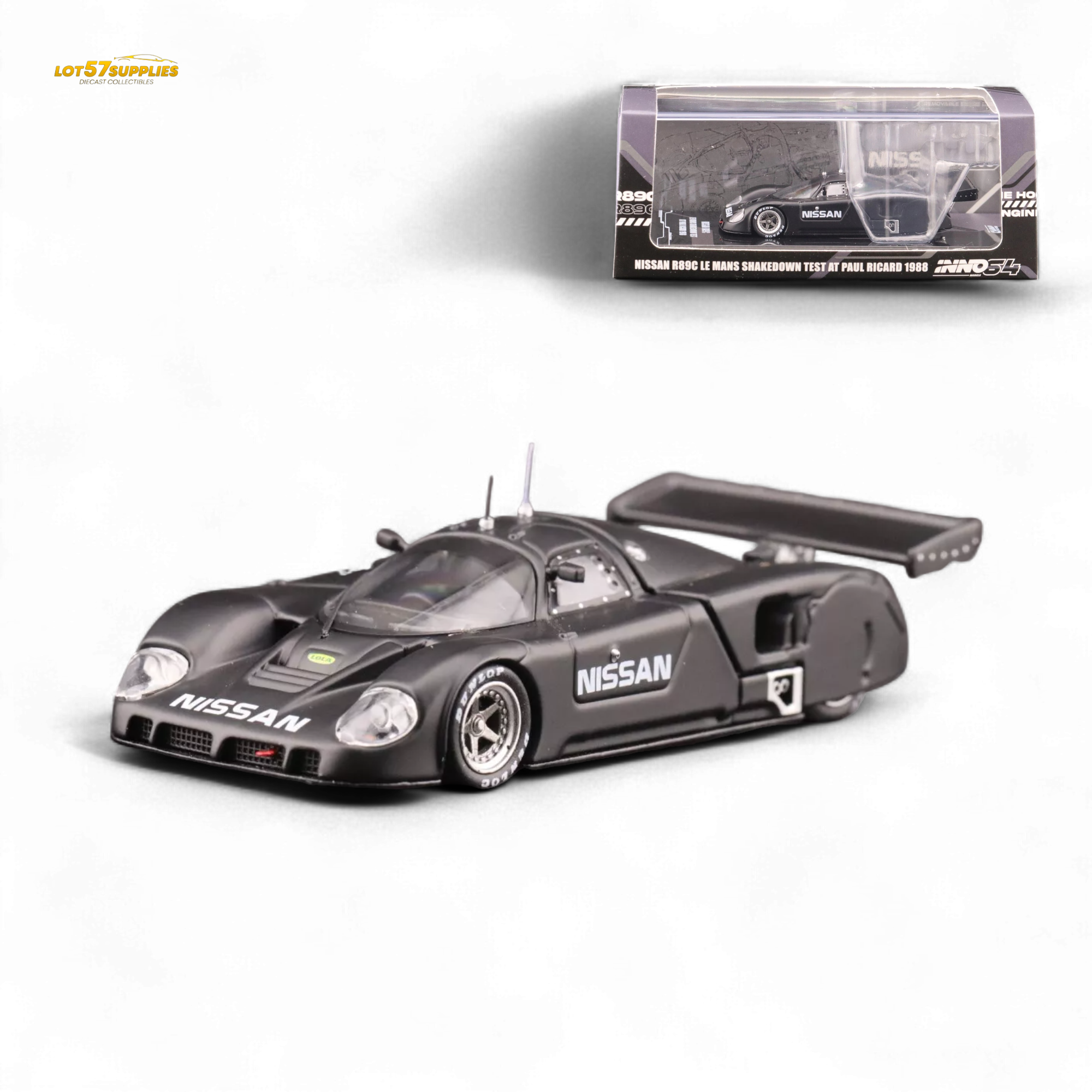 Inno64 NISSAN R89C LE MANS SHAKEDOWN TEST AT PAUL RICARD 1988 1:64 (ONLINE ORDER ONLY)