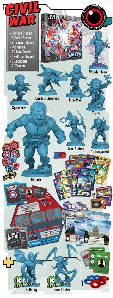 Marvel United: Civil War - Kickstarter Edition (ONLINE ORDER ONLY)
