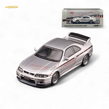 Inno64 NISSAN SKYLINE GR-R (R33) "Tuned by Mine's" Silver 1:64 (ONLINE ORDER ONLY)
