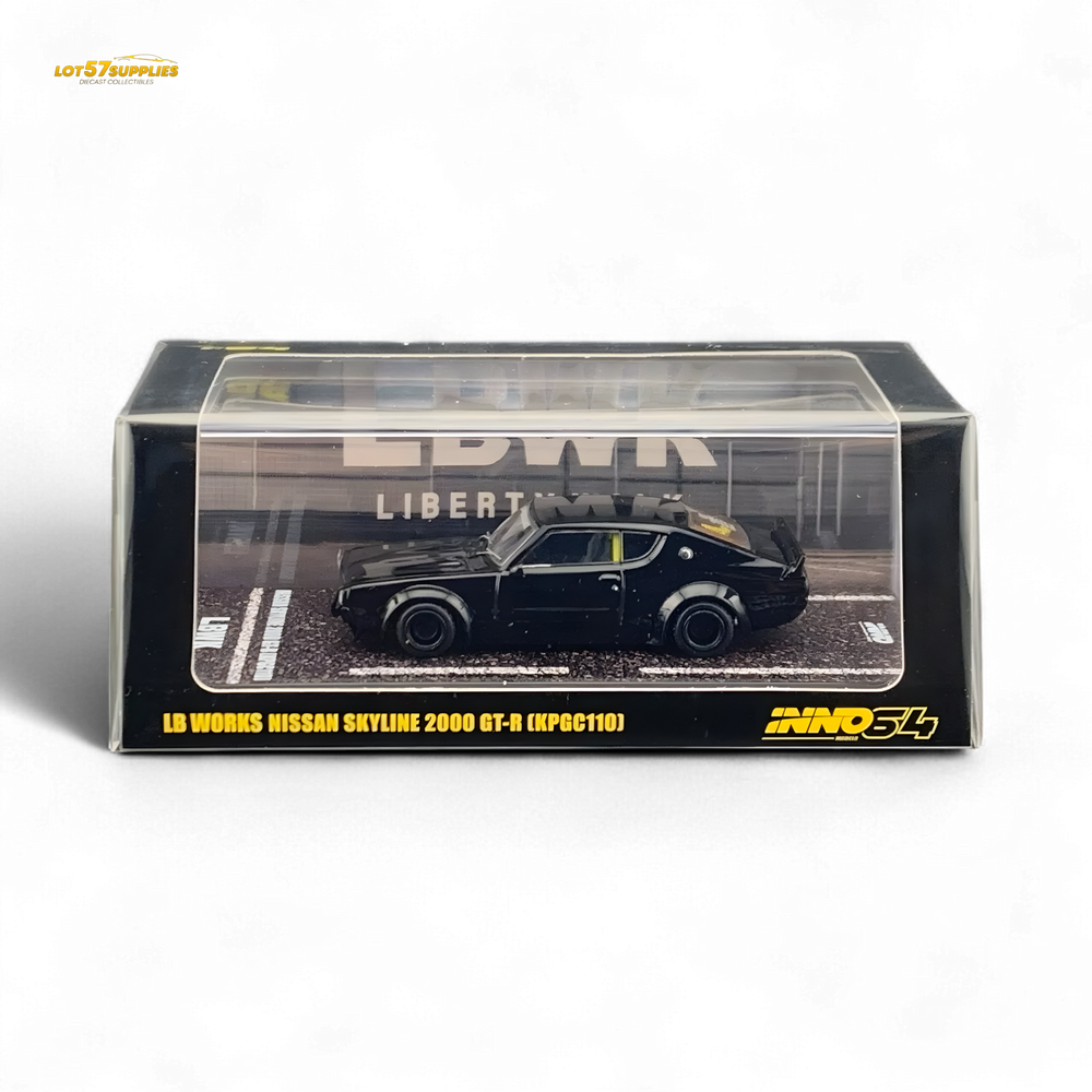 Inno64 Nissan Skyline 2000 GT-R KPGC110 KENMERI Black 1:64 (ONLINE ORDER ONLY)