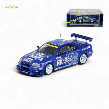 Inno64 NISSAN SKYLINE GT-R (R34) #3 "ENDLESS ADVAN"  Super Taikyu Series 2002 Winner 1:64 (ONLINE ORDER ONLY)