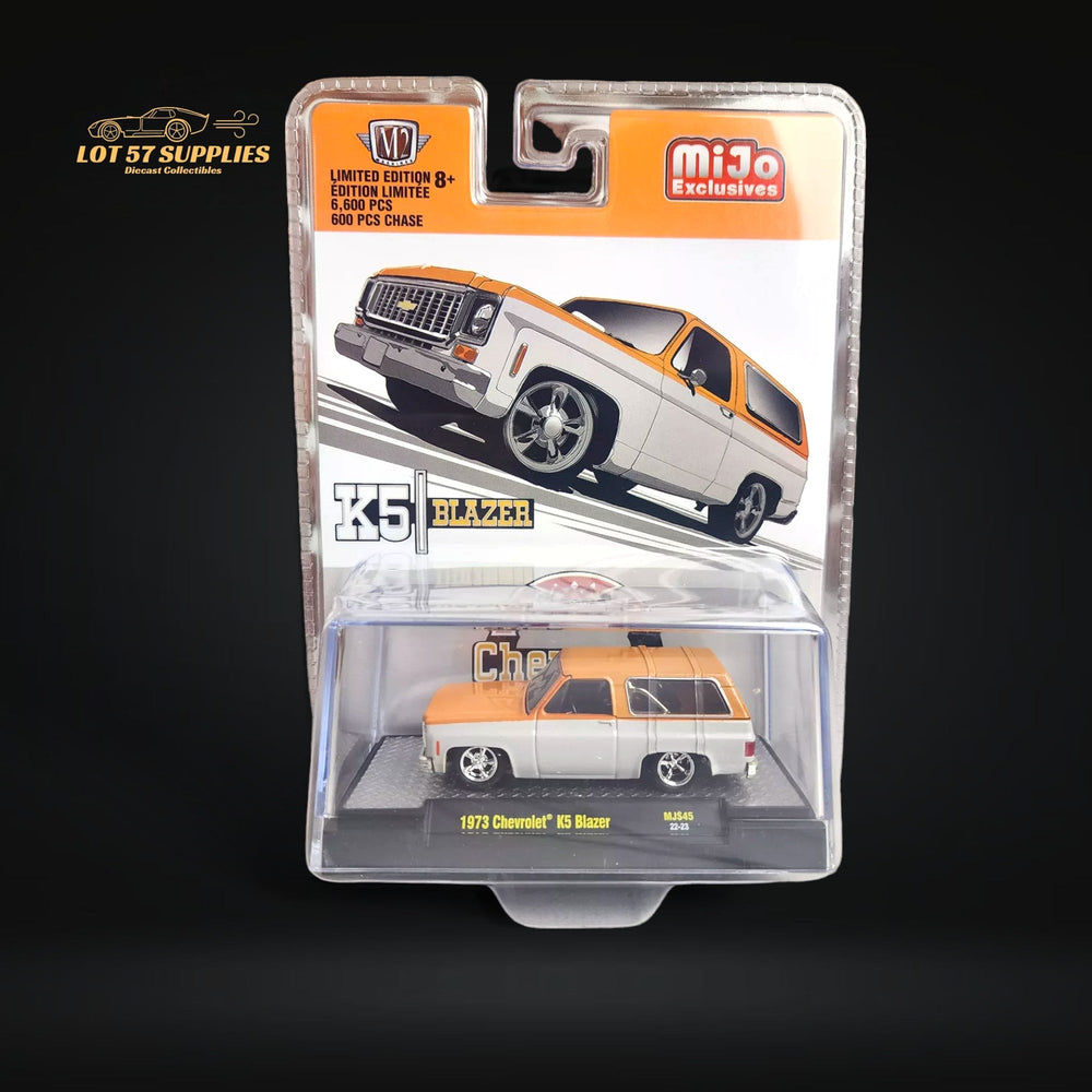 M2 Machines 1973 Chevrolet K5 Blazer With Removeable Hardtop - Orange/White 1:64 (ONLINE ORDER ONLY)