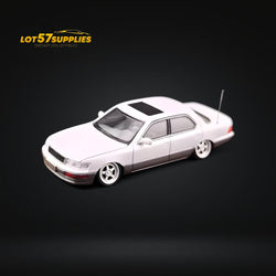 Fine works64 Lexus LS400 - White/Gray Double Stanced 1:64 (ONLINE ORDER ONLY)
